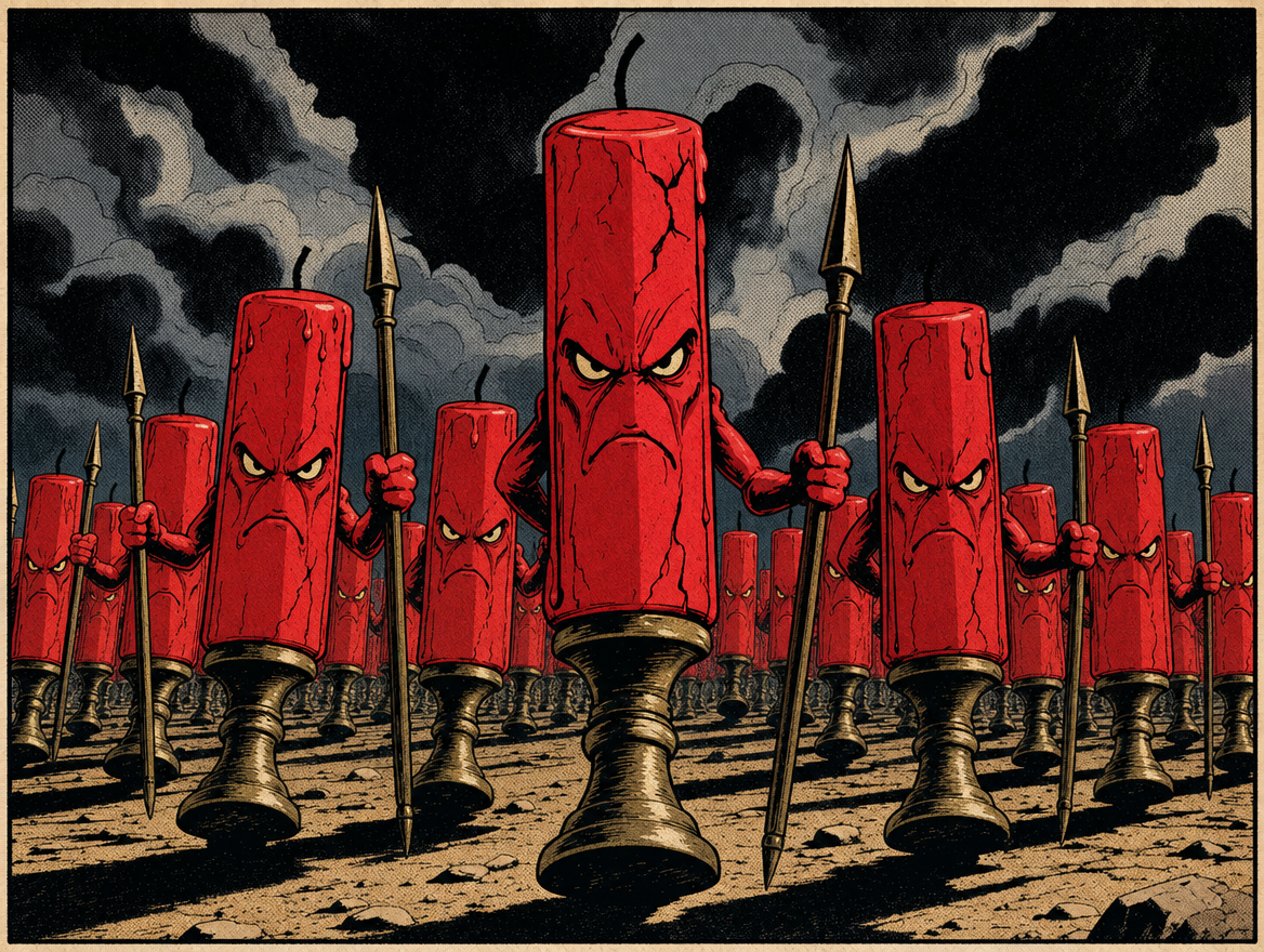 the red candle army marches