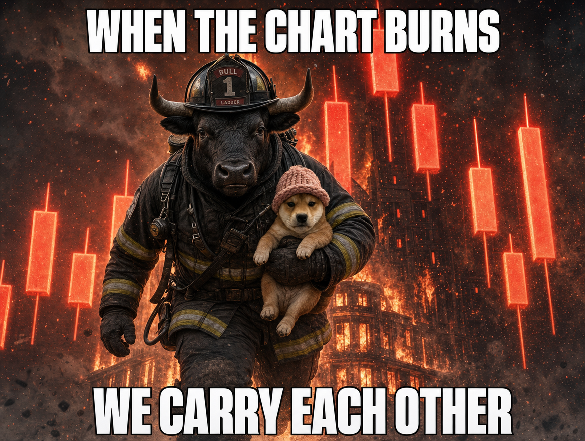carrying each other out of the red fire
